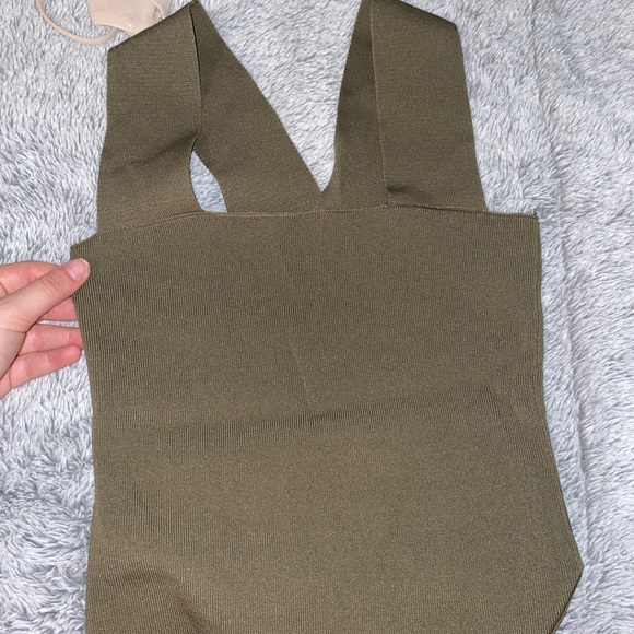 LF Tops - LF olive green bodysuit